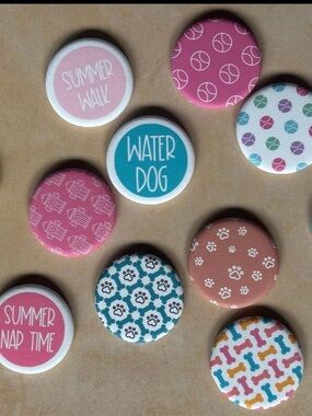 Scrapbooking junk journal DOG flair embellishments - lot of 11